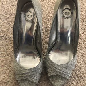 Silver women heels